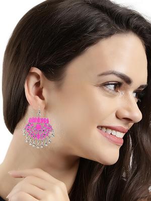black metal chandellier earring - 16066904 - Standard Image - 3