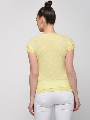 lace trim cap sleeved top - 16072351 - Standard Image - 3