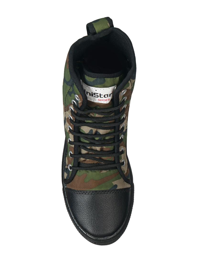 green canvas high ankle up boots - 16077527 - Zoom Image - 3