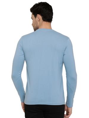 blue solid tshirt - 16077632 - Standard Image - 3