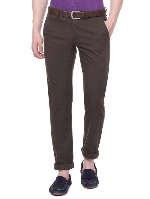 brown cotton chinos - 16078401 - Standard Image - 1