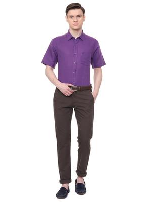 brown cotton chinos - 16078401 - Standard Image - 3