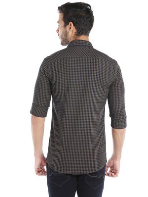blue checkered casual shirt - 16078886 - Standard Image - 3