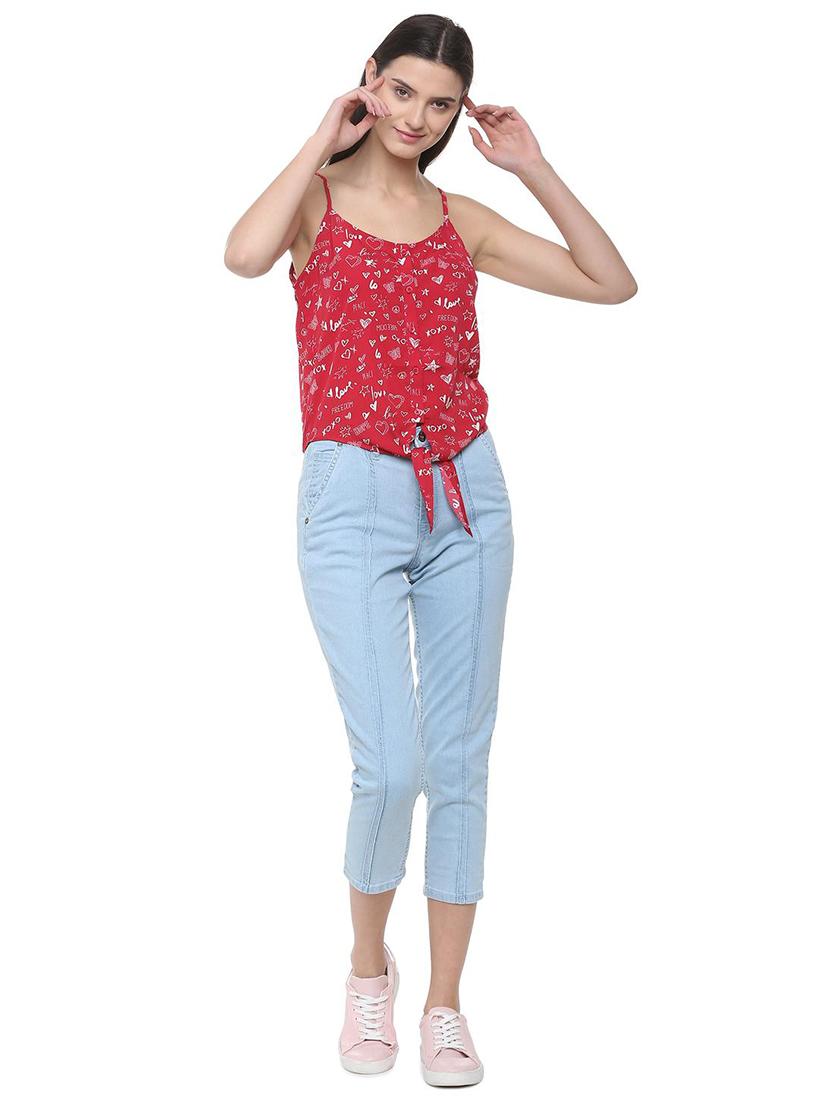 tie-up knot hem cami top - 16079885 - Zoom Image - 3