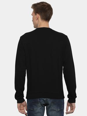 black chest print sweatshirt - 16082171 - Standard Image - 3