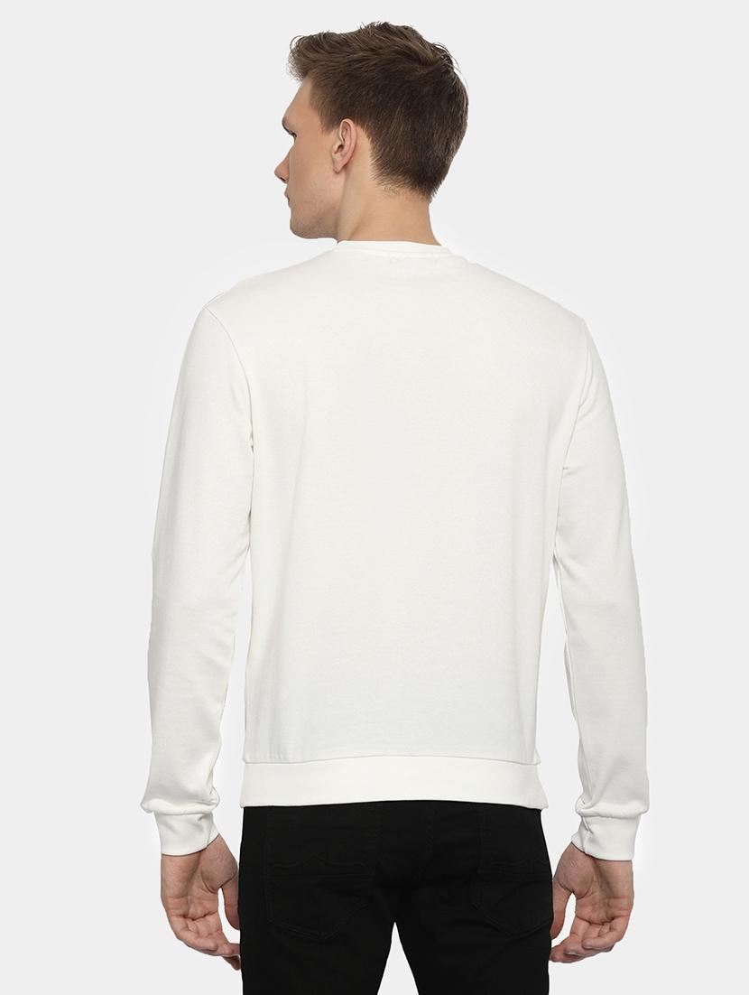 white chest print sweatshirt - 16082172 - Zoom Image - 3