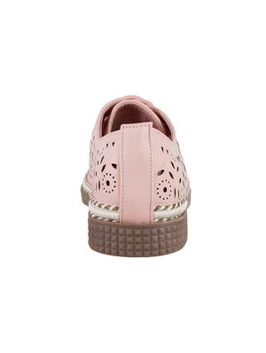 pink leather laceup casual shoes - 16082749 - Standard Image - 3