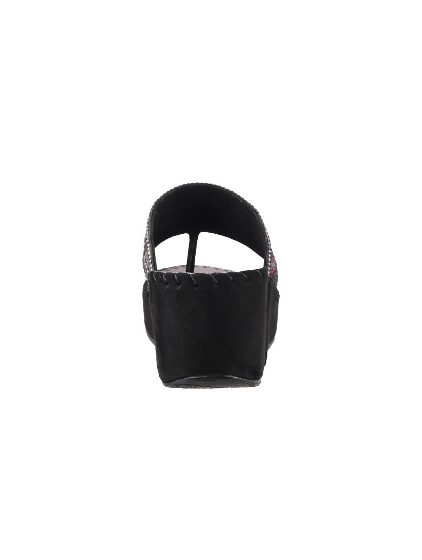 black t-strap wedges - 16084028 - Zoom Image - 3