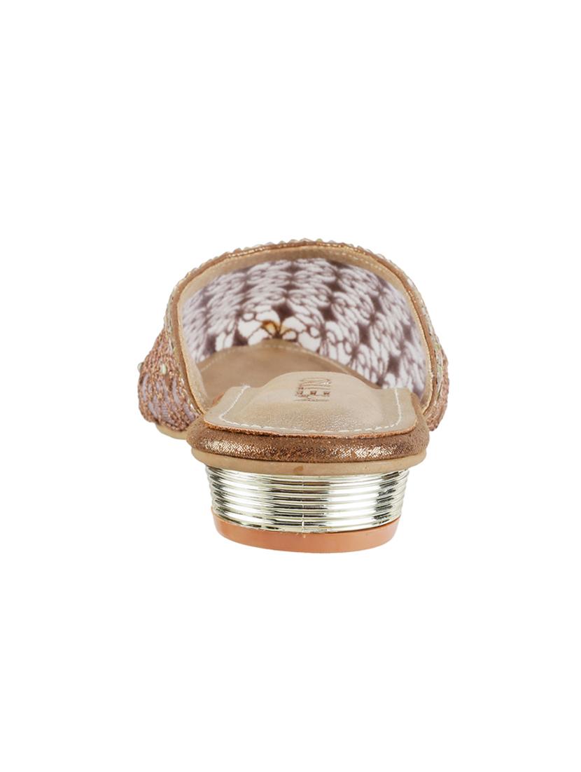 gold slip on mules - 16084289 - Zoom Image - 3