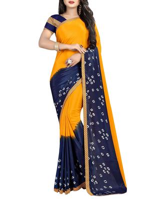 set of 2 multicolor printed saree combo with blouse - 16085462 - Standard Image - 3