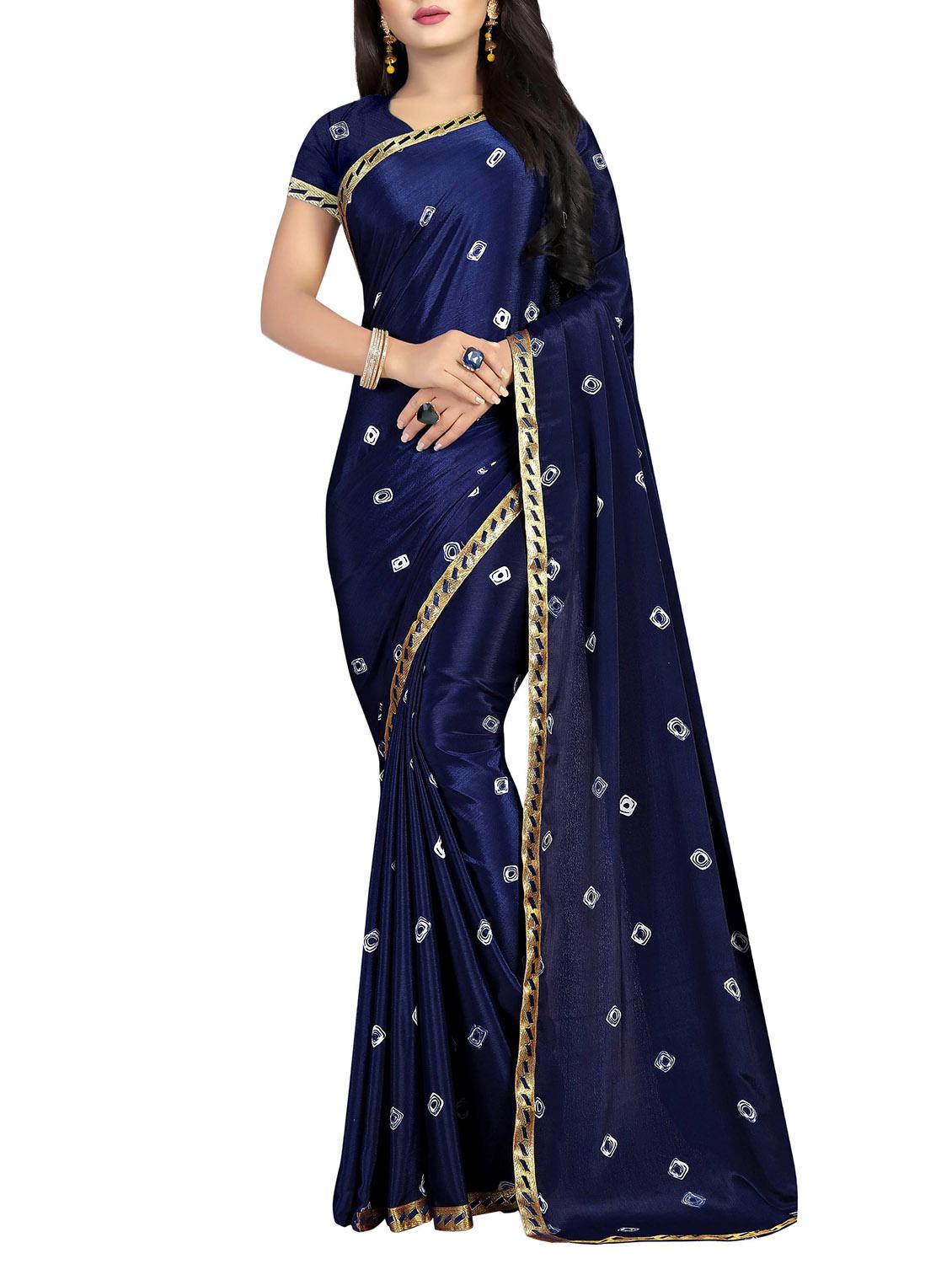 set of 2 multicolor bandhani saree combo with blouse - 16085710 - Zoom Image - 3