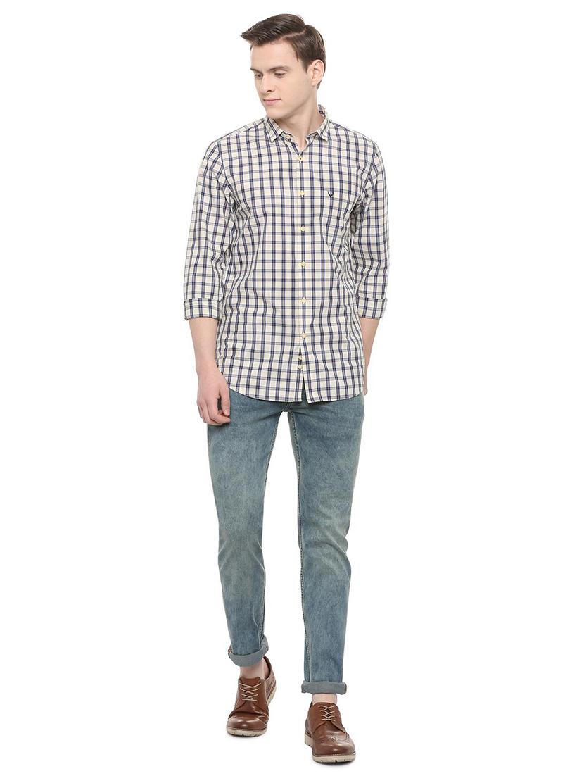 beige checkered casual shirt - 16086080 - Zoom Image - 3