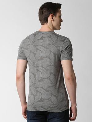 grey all over print t-shirt - 16086136 - Standard Image - 3