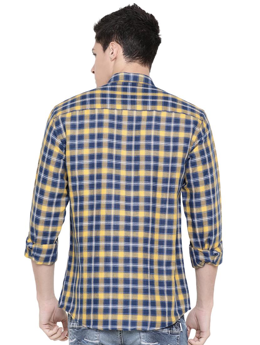 blue checkered casual shirt - 16086876 - Zoom Image - 3