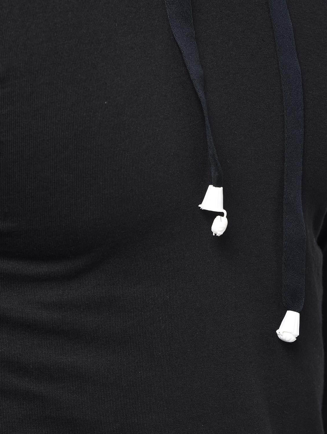 black solid hooded t-shirt - 16088700 - Zoom Image - 6