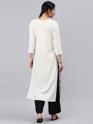 Printed straight kurta - 16088989 - Standard Image - 3