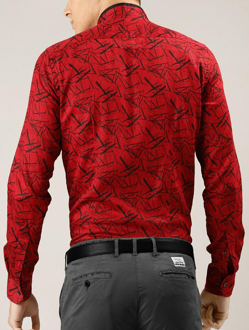 red printed casual shirt - 16089606 - Zoom Image - 3