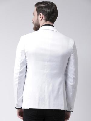 white polyester casual blazer - 16089775 - Standard Image - 3