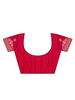 maroon art silk bhagalpuri saree with blouse - 16090355 - Standard Image - 3