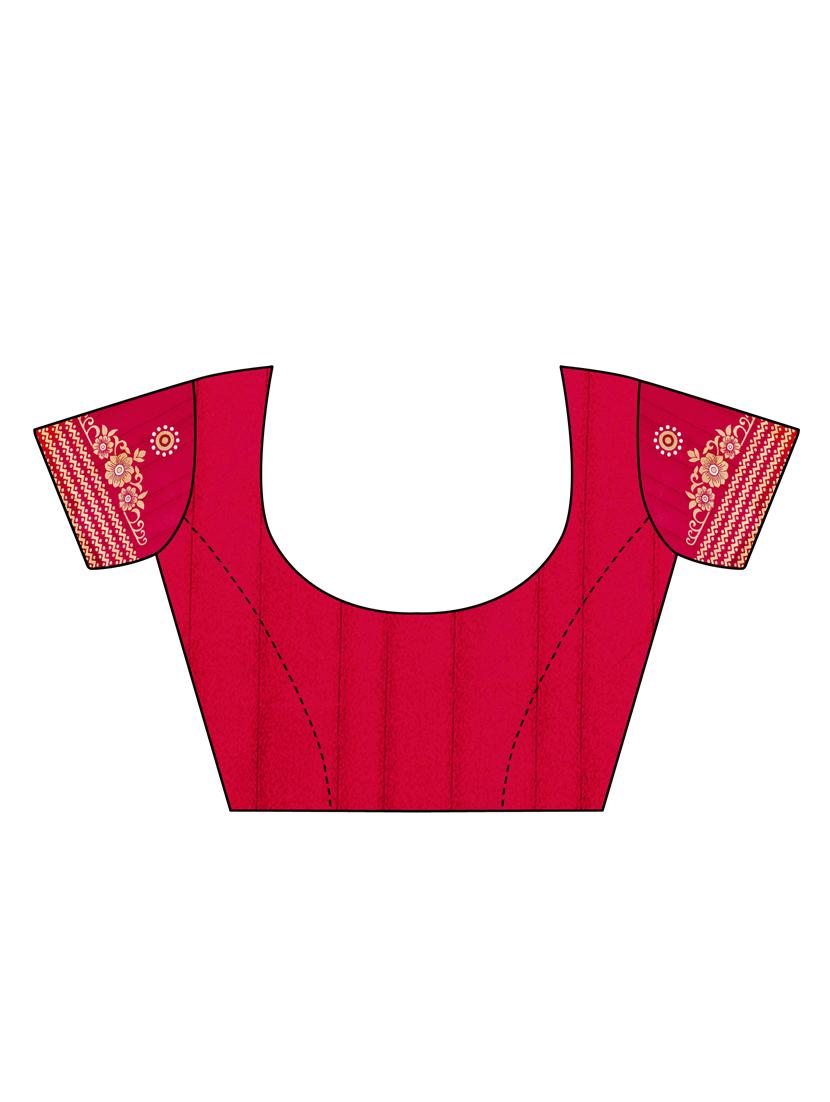 maroon art silk bhagalpuri saree with blouse - 16090355 - Zoom Image - 3