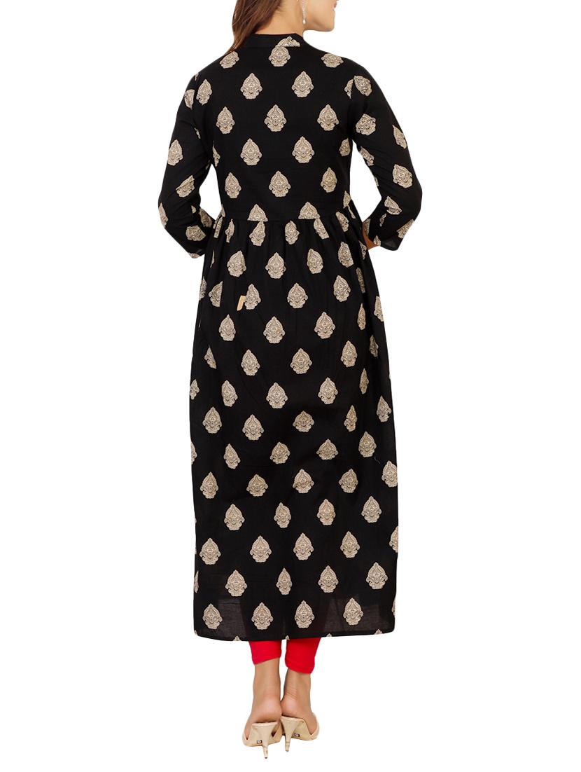 Printed Flared kurta - 16091951 - Zoom Image - 3