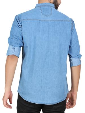blue faded casual shirt - 16092265 - Standard Image - 3