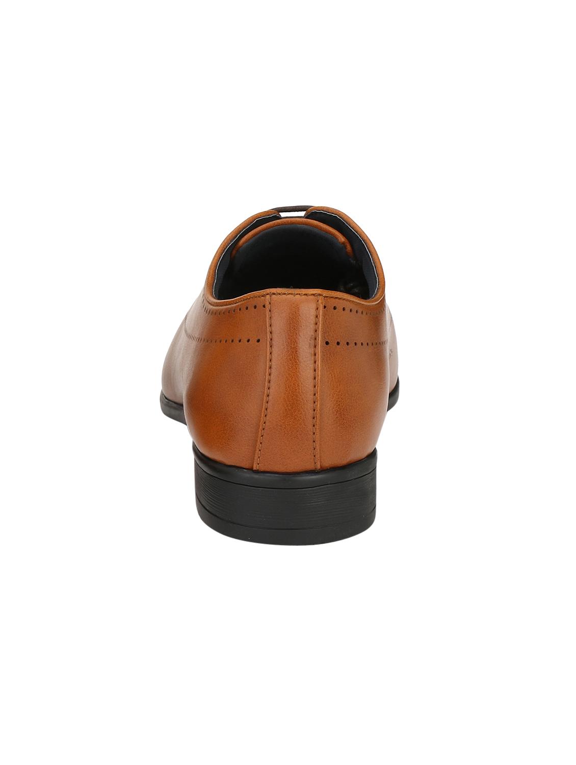 tan lestherette lace-up brouges - 16092333 - Zoom Image - 3