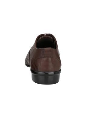 brown leatherette lace-up oxfords - 16092339 - Standard Image - 3