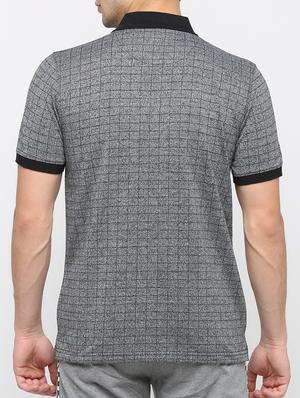 grey checkered polo t-shirt - 16093051 - Standard Image - 3