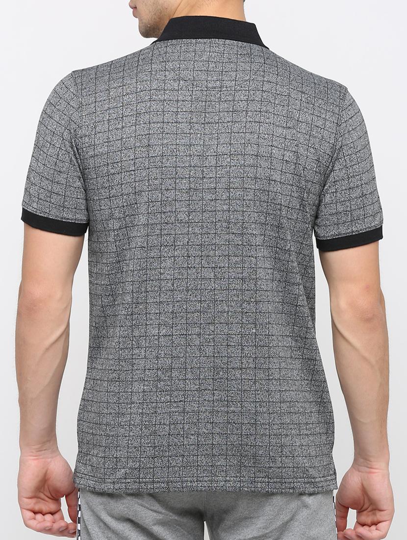 grey checkered polo t-shirt - 16093051 - Zoom Image - 3