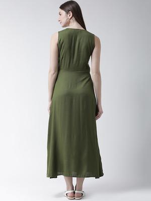 gather detail maxi dress - 16094180 - Standard Image - 3
