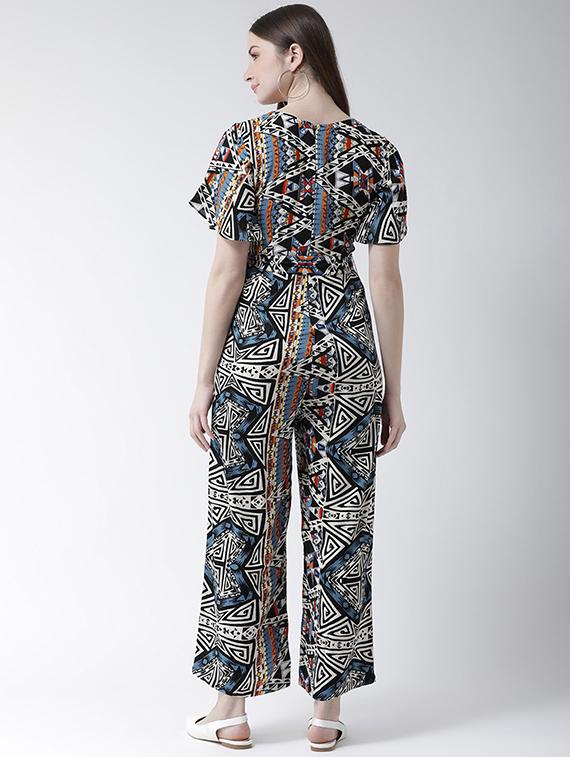 flutter sleeved aztec jumpsuit - 16094204 - Zoom Image - 3