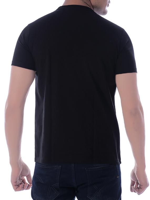 black solid t-shirt - 16094234 - Zoom Image - 3