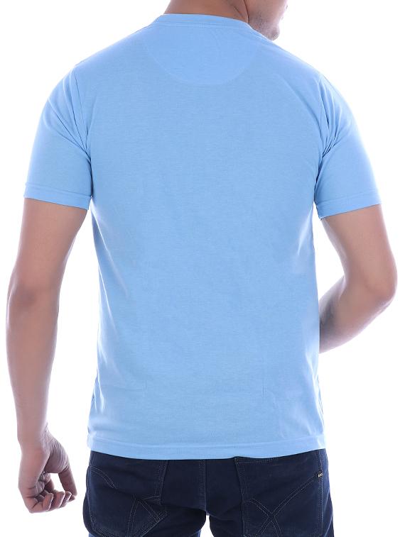 blue typographic chest print t-shirt - 16094246 - Zoom Image - 3