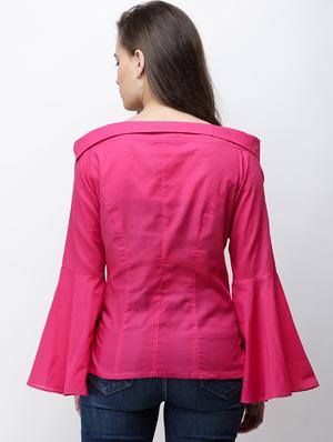 bell sleeved off shoulder shirt - 16095277 - Standard Image - 3
