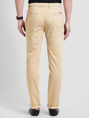 beige cotton chinos casual trousers - 16095533 - Standard Image - 3