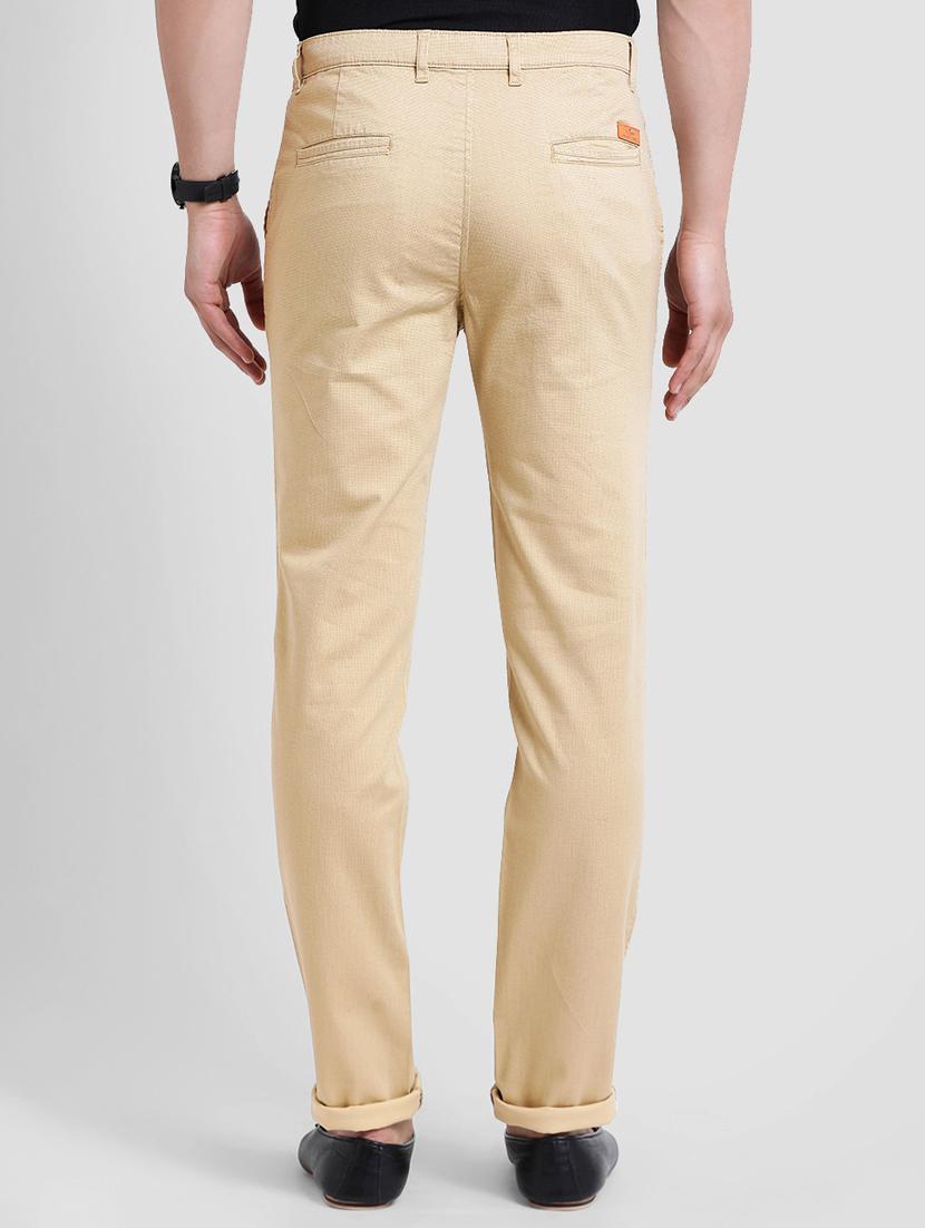 beige cotton chinos casual trousers - 16095533 - Zoom Image - 3
