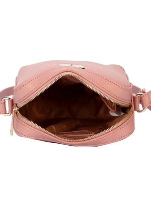 pink leatherette (pu) regular sling bag - 16095708 - Standard Image - 3