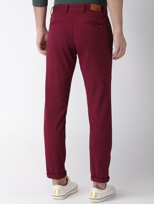 red cotton chinos casual trousers - 16095947 - Standard Image - 3