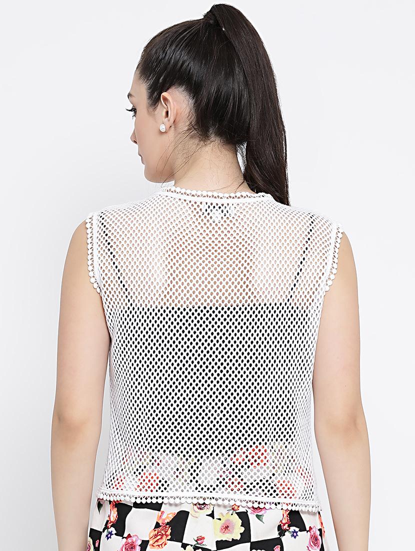 sleeveless crochet shrug - 16096055 - Zoom Image - 3