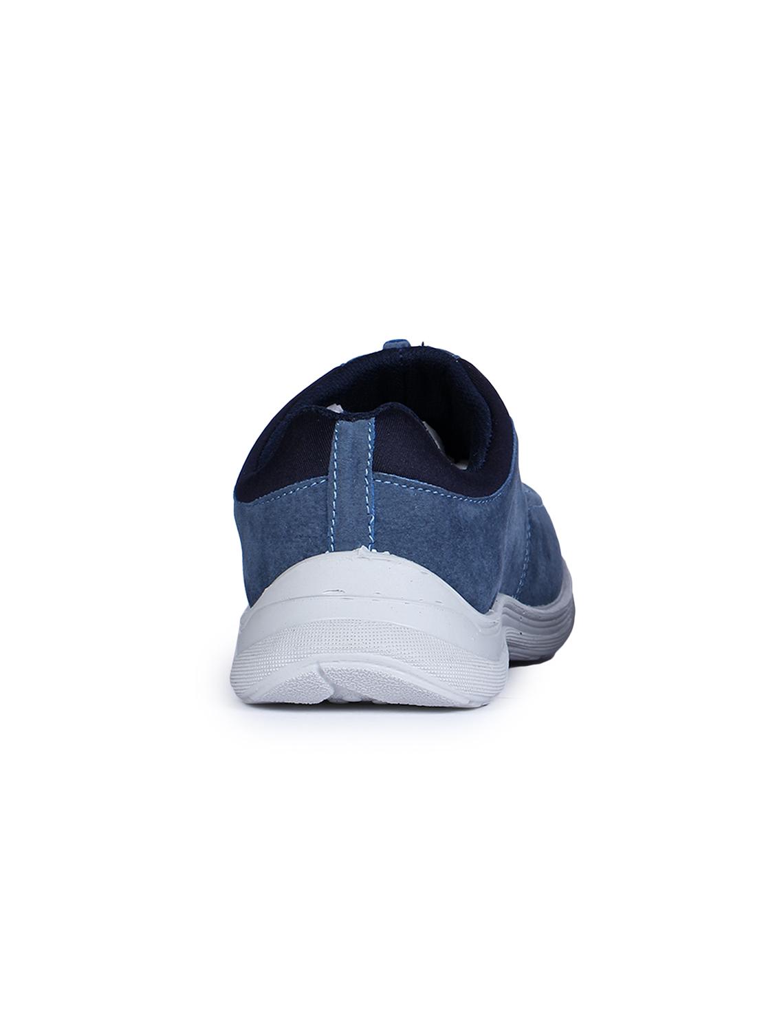 blue suede slip on casual shoes - 16096699 - Zoom Image - 3