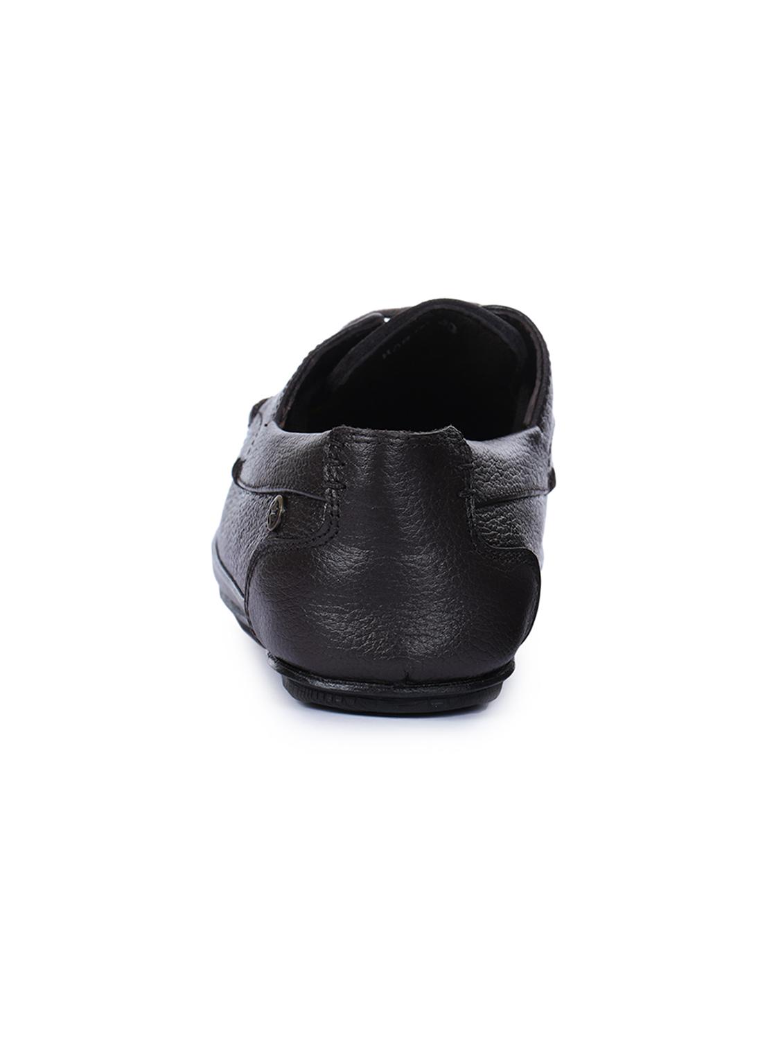 brown leatherette lace up shoes - 16096809 - Zoom Image - 3