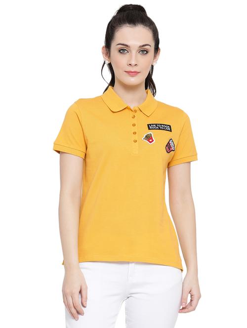 quirky patch polo neck tee - 16098966 - Standard Image - 1