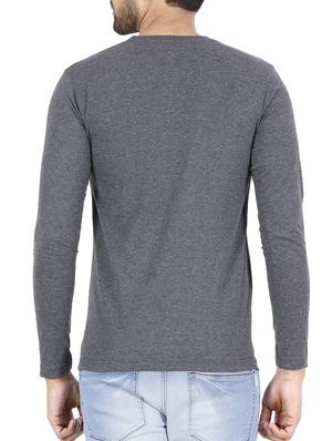grey solid t-shirt - 16099981 - Standard Image - 3