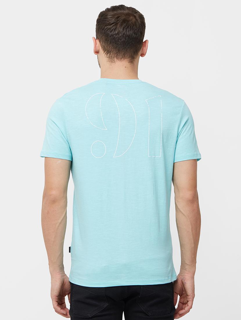 blue front print t-shirt - 16100011 - Zoom Image - 3