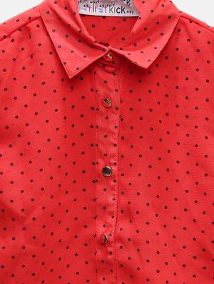 red polyester shirt - 16100589 - Standard Image - 3