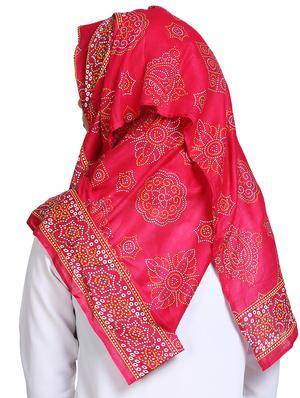 Bandhani plain dupatta - 16101080 - Standard Image - 3