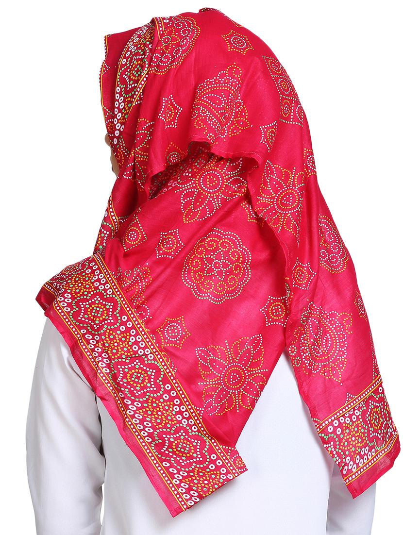 Bandhani plain dupatta - 16101080 - Zoom Image - 3