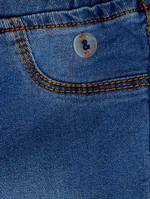 blue cotton blend jegging - 16101298 - Standard Image - 3