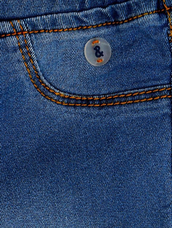 blue cotton blend jegging - 16101298 - Zoom Image - 3